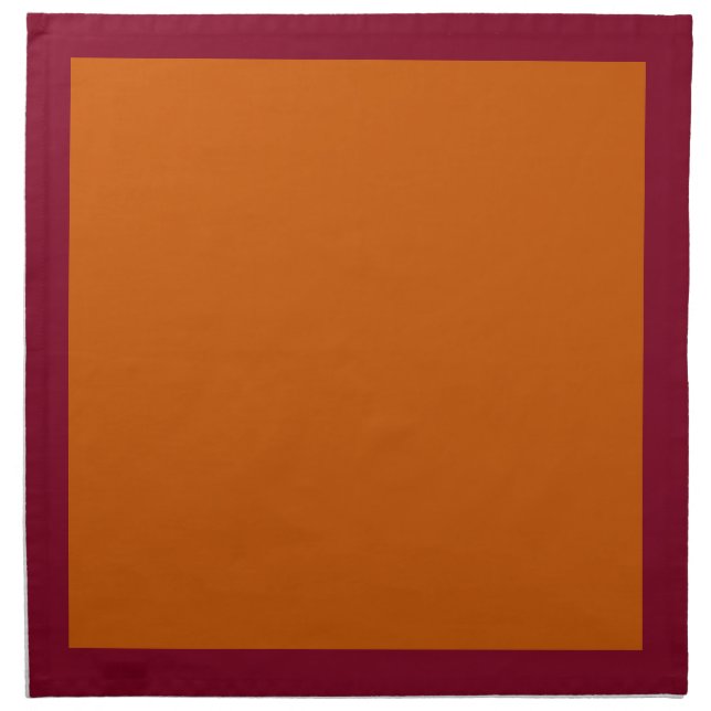 Burgundy and Burnt Orange Napkins (Front)