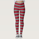 Burgundy and Charcoal Grey Stripes Leggings<br><div class="desc">Abstract digital art of burgundy and charcoal grey stripes</div>