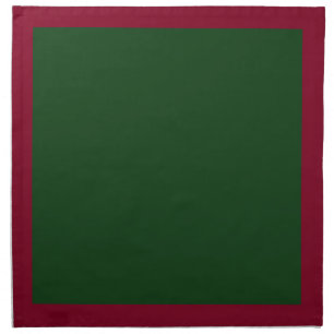 Burgundy and Emerald Napkins