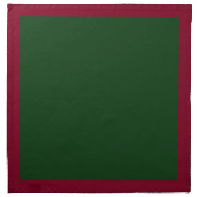 Burgundy and Emerald Napkins (Front)