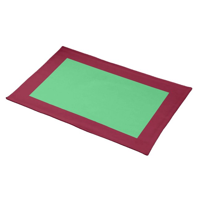 Burgundy and Emerald Placemat (On Table)