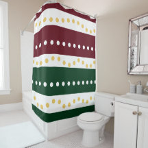 Burgundy and Emerald Stripes Polka Dots Christmas