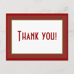 Burgundy and Gold Border Postcards