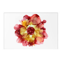 Burgundy and gold camellia--customizable--