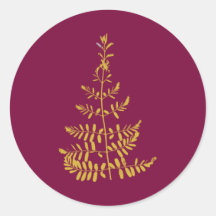 Burgundy and Gold Christmas Tree