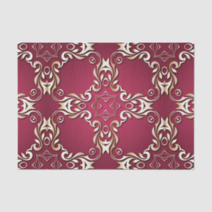 Burgundy And Gold Elegant Vintage Classic Royal Tissue Paper