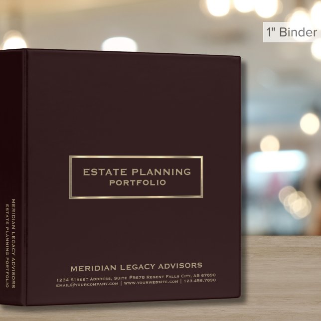 Burgundy and Gold Estate Planning Documents 3 Ring Binder (Creator Uploaded)