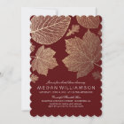 Burgundy and Gold Leaves Fall Bridal Shower