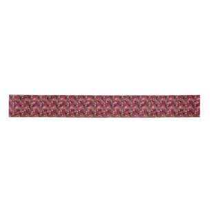 Burgundy and Gold Leopard Series Design 10 Satin Ribbon