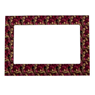 Burgundy and Gold Leopard Series Design 12 Magnetic Frame