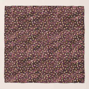 Burgundy and Gold Leopard Series Design 1 Scarf