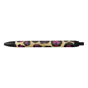 Burgundy and Gold Leopard Series Design 2 Pen