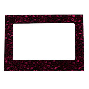 Burgundy and Gold Leopard Series Design 3 Magnetic Frame