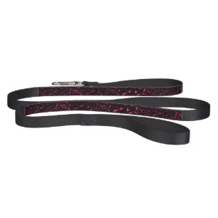 Burgundy and Gold Leopard Series Design 3 Pet Leash