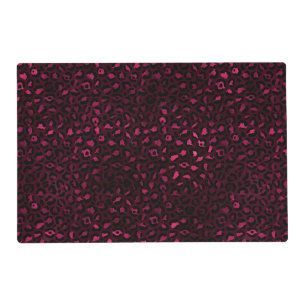 Burgundy and Gold Leopard Series Design 3 Placemat