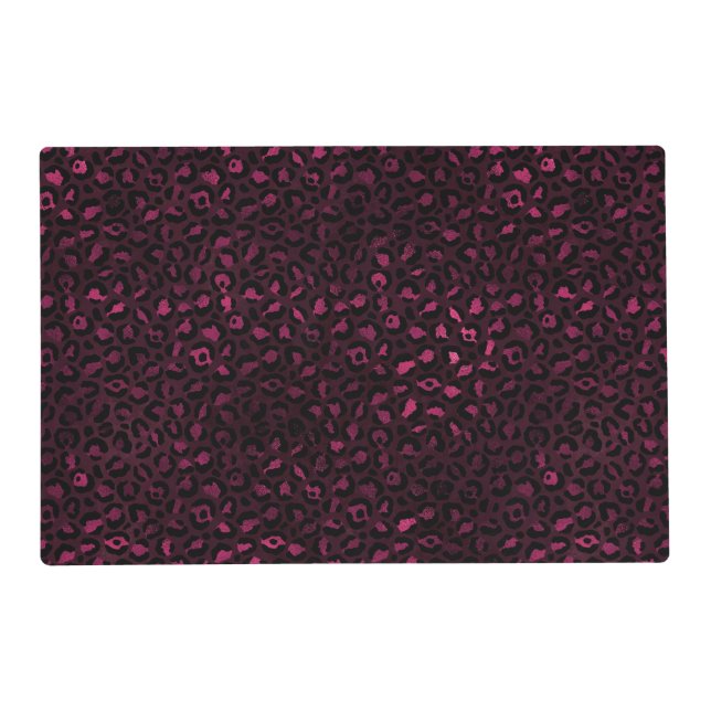 Burgundy and Gold Leopard Series Design 3 Placemat (Front)