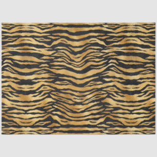Burgundy and Gold Tiger Series Design 11 Tissue Paper