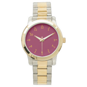 Burgundy and Gold Watch