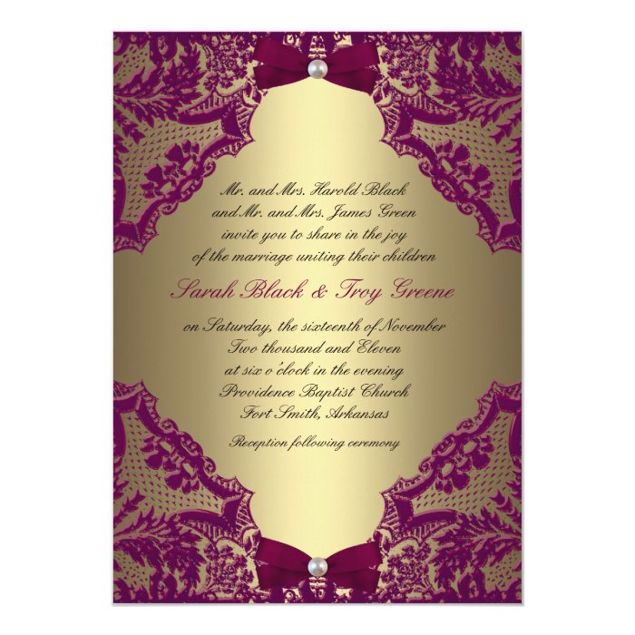 Wine And Gold Template Wedding Invitation Card Sle burgundy and gold wedding invitation zazzle Wine And Gold Template Wedding Invitation Card Sle burgundy and gold wedding invitation zazzle