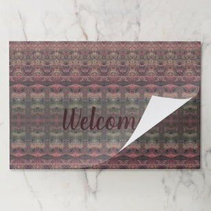 Burgundy and Green Decorative Paper Placemat
