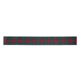 Burgundy and Green Tartan Ribbon
