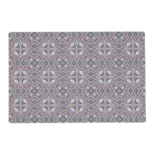 Burgundy and Grey Elegant Pattern Placemat