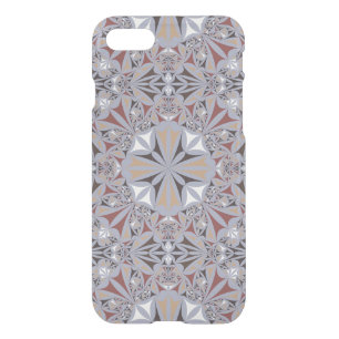 Burgundy and Grey Elegant Pattern iPhone SE/8/7 Case