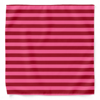 Burgundy and Hot Pink Stripes Bandana