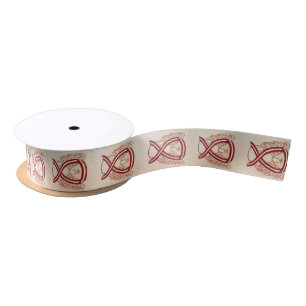 Burgundy and Ivory Awareness Ribbon Angel Ribbon