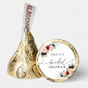 Burgundy and Navy Bridal Shower Hershey®'s Kisses®