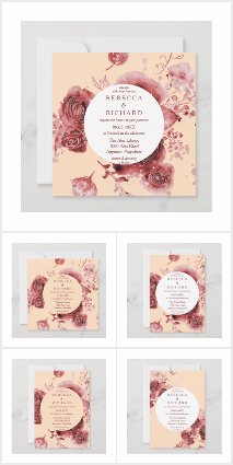 Burgundy and Peach Wedding Suite