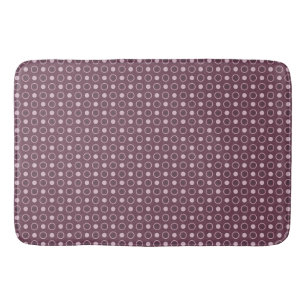Burgundy and pink dots bath mat