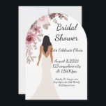 Burgundy and pink floral bridal shower invitation<br><div class="desc">BEAUTIFUL FLORAL BRIDAL SHOWER INVITATION</div>