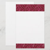 Burgundy and Pink Floral Tropical Leaf Pattern (Front/Back)