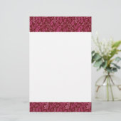 Burgundy and Pink Floral Tropical Leaf Pattern (Standing Front)