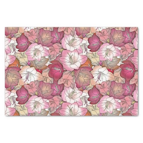 Burgundy and Pink Hibiscus Tissue Paper
