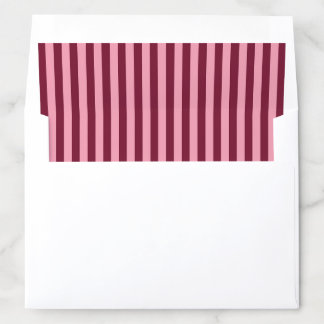Burgundy And Pink Stripe Pattern Bold Cherry Red Envelope Liner