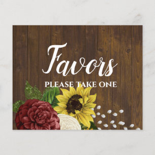 Burgundy and Sunflowers Themed Wedding Budget