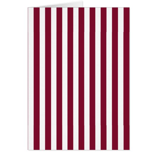Burgundy and white candy stripes cards (Front)