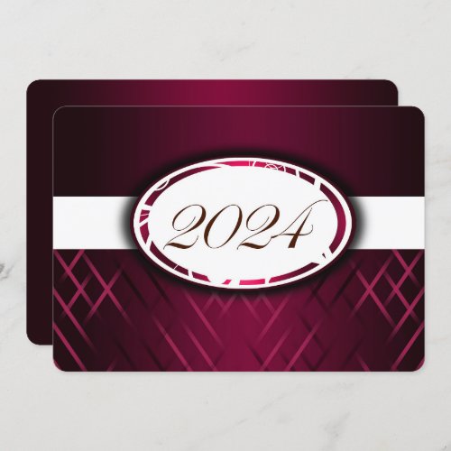 Burgundy and White Class of 2024 Party Invitation