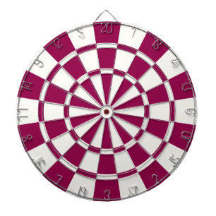 Burgundy And White Dartboard