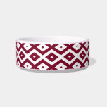 Burgundy and white diamond pattern bowl<br><div class="desc">Burgundy and white diamond pattern</div>