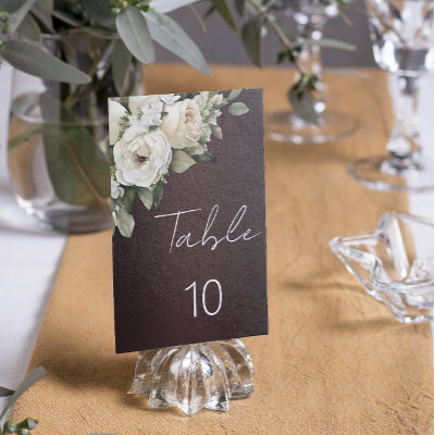 Burgundy and White Roses Vintage Boho Wedding