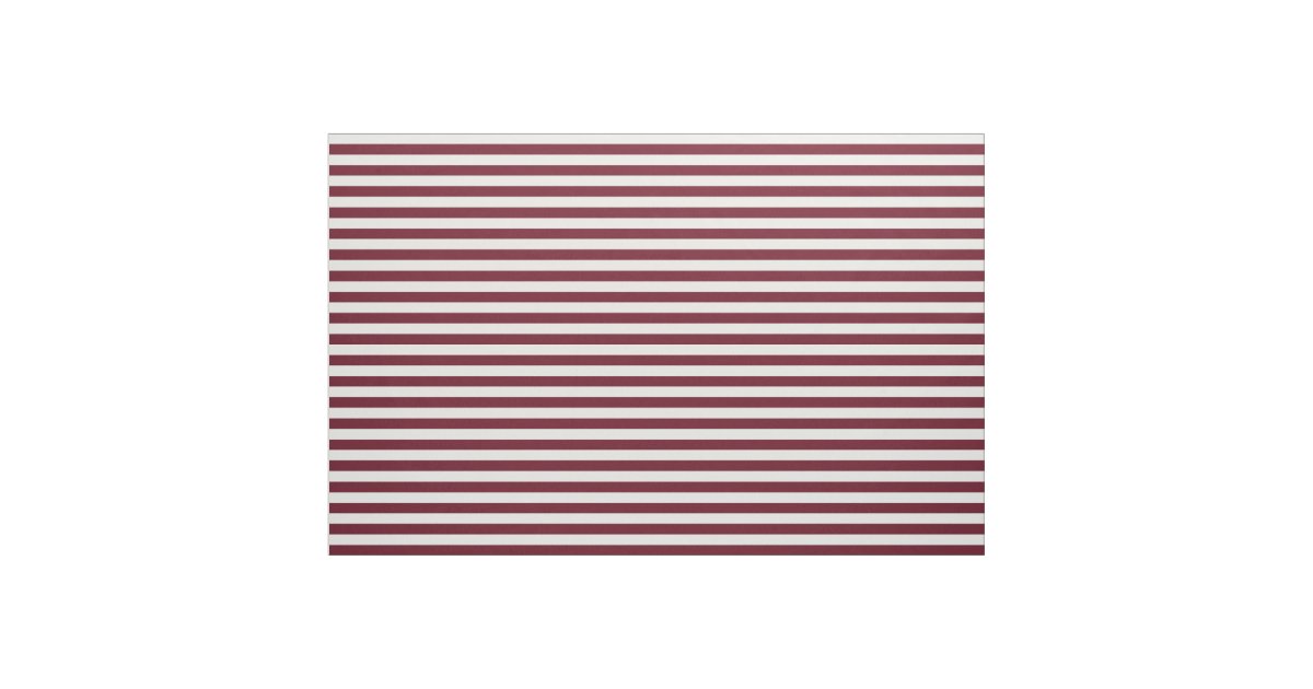 Burgundy and White Stripes Pattern Fabric | Zazzle