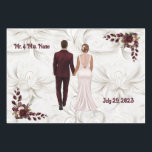 Burgundy and white wedding wrapping paper<br><div class="desc">Introducing my exquisite Burgundy and White Wedding Wrapping Paper, featuring a charming bride and groom design that adds a touch of elegance. Crafted with love and attention to detail, this premium wrapping paper is perfect for celebrating that special wedding. Elevate your gift-giving experience and capture the essence of eternal love...</div>