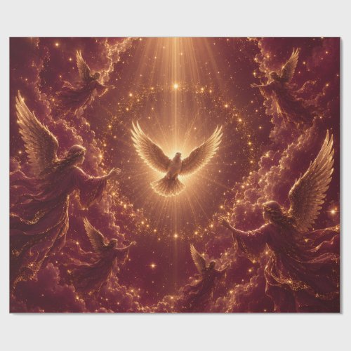 Burgundy Angelic Gift Wrap