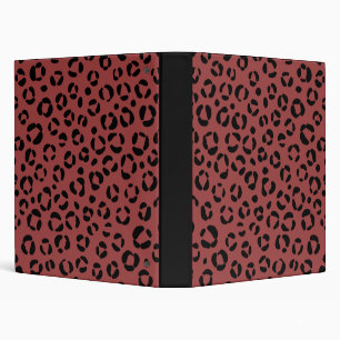 Burgundy Animal Print 3 Ring Binder