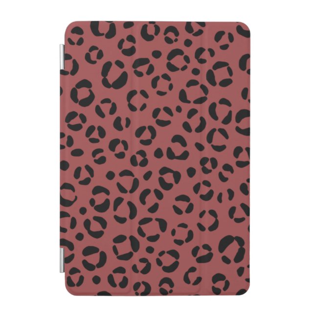 Burgundy Animal Print iPad Mini Cover (Front)
