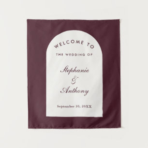 Burgundy Arch Tuscan Villa Wedding Backdrop