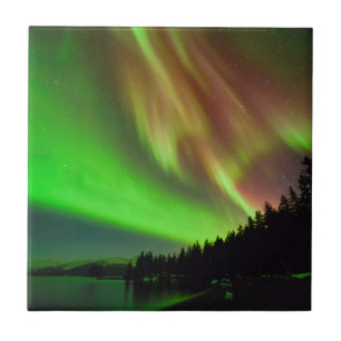 Burgundy Aurora Ceramic Tile